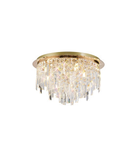 Maddison Ceiling Round 6 Light G9 French Gold/Crystal-1