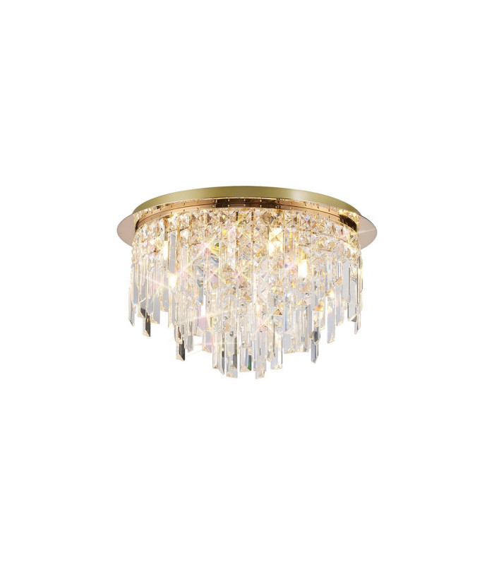 Maddison Ceiling Round 6 Light G9 French Gold/Crystal-1