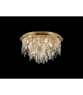 Maddison Ceiling Round 6 Light G9 French Gold/Crystal-2