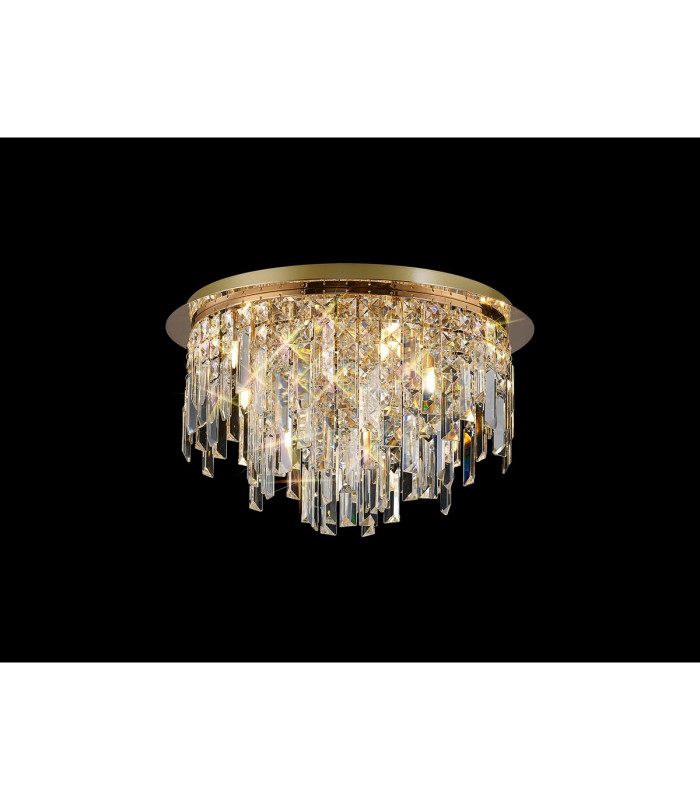 Maddison Ceiling Round 6 Light G9 French Gold/Crystal-2