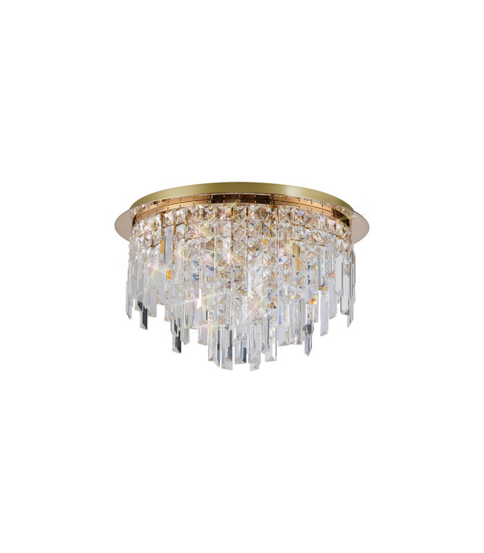 Maddison Ceiling Round 6 Light G9 French Gold/Crystal-3