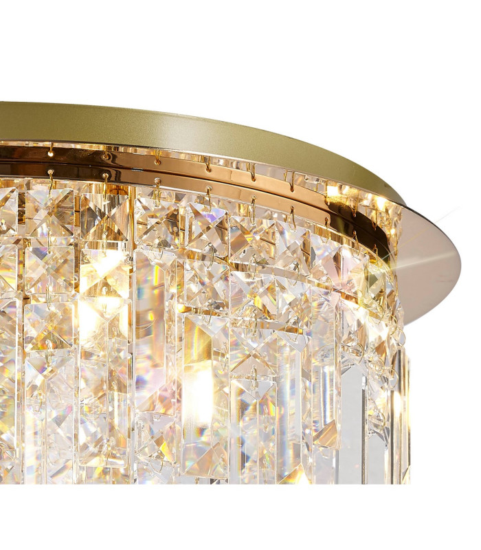 Maddison Ceiling Round 6 Light G9 French Gold/Crystal-5