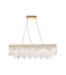 Maddison Pendant Linear 6 Light G9 French Gold/Crystal-1
