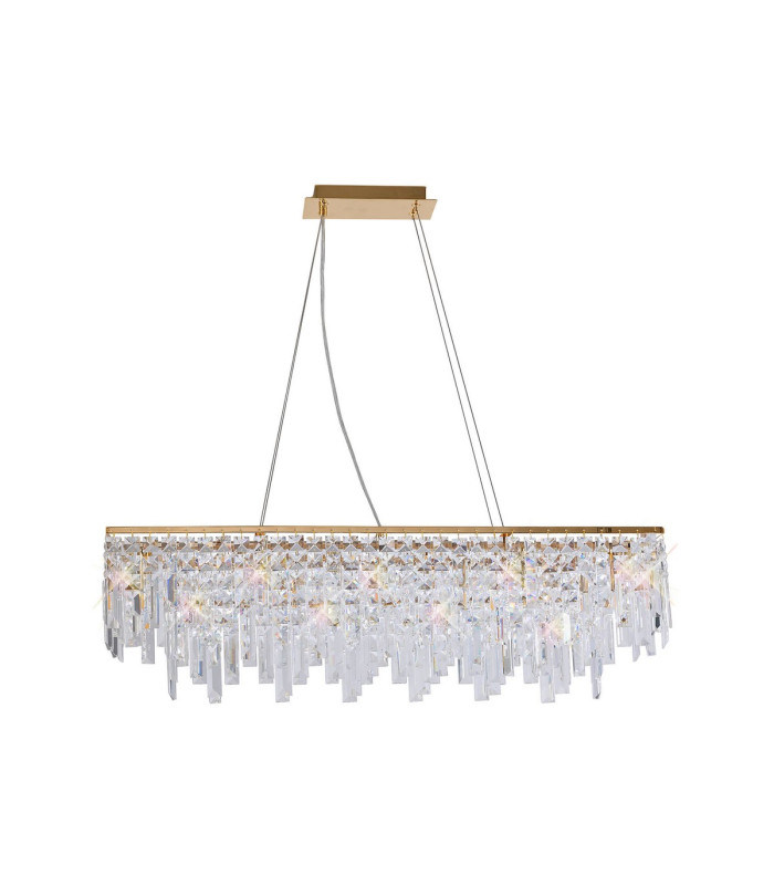 Maddison Pendant Linear 6 Light G9 French Gold/Crystal-3
