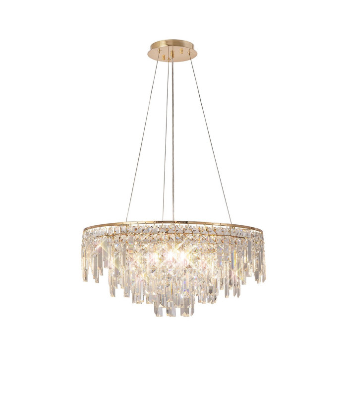 Maddison Pendant Round 8 Light G9 French Gold/Crystal-1