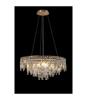 Maddison Pendant Round 8 Light G9 French Gold/Crystal-2