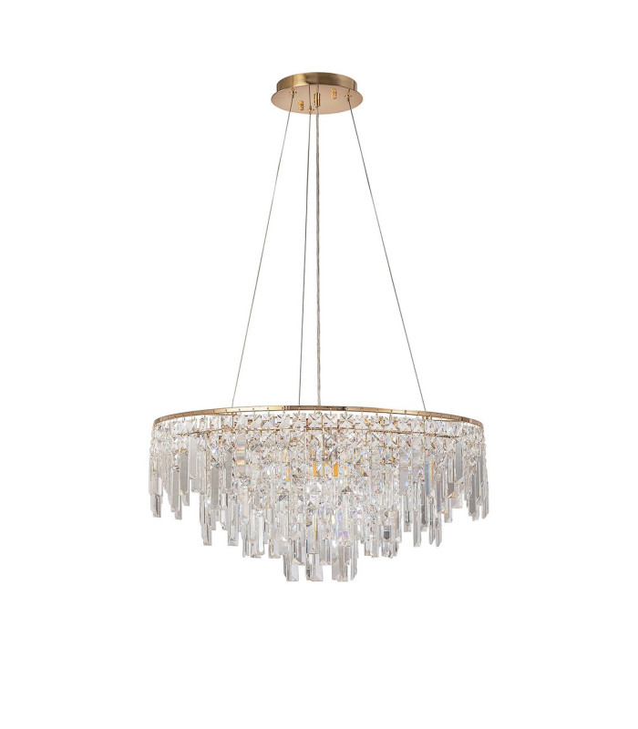 Maddison Pendant Round 8 Light G9 French Gold/Crystal-3