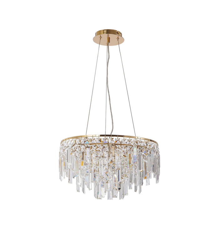 Maddison Pendant Round 6 Light G9 French Gold/Crystal-3