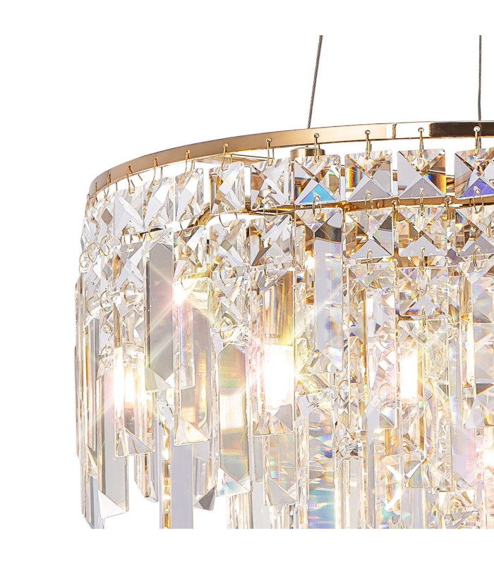 Maddison Pendant Round 6 Light G9 French Gold/Crystal-5