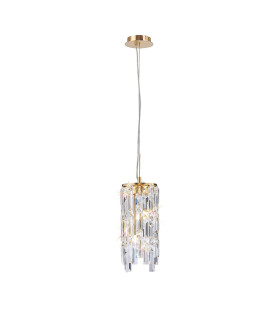 Maddison Pendant Cylinder 2 Light G9 French Gold/Crystal-1
