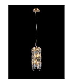 Maddison Pendant Cylinder 2 Light G9 French Gold/Crystal-2