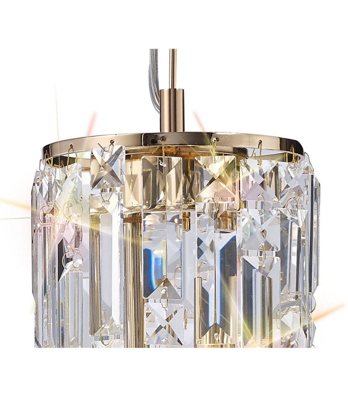 Maddison Pendant Cylinder 2 Light G9 French Gold/Crystal-4