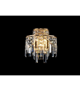 Maddison Wall Lamp 2 Light G9 French Gold/Crystal-2