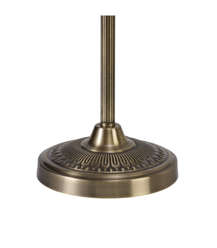 Marisa Table Lamp 1 Light E27 Antique Brass/Amber Crystal-6