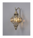 Marisa Wall Lamp 1 Light E27 Antique Brass/Amber Crystal-2