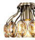 Marisa Wall Lamp 1 Light E27 Antique Brass/Amber Crystal-6