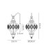Marisa Wall Lamp 1 Light E27 Antique Brass/Amber Crystal-7