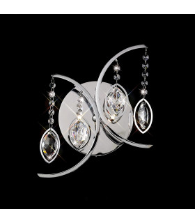 Mios Wall Lamp Switched 2 Light G4 Polished Chrome/Crystal NOT LED/CFL Compatible-2