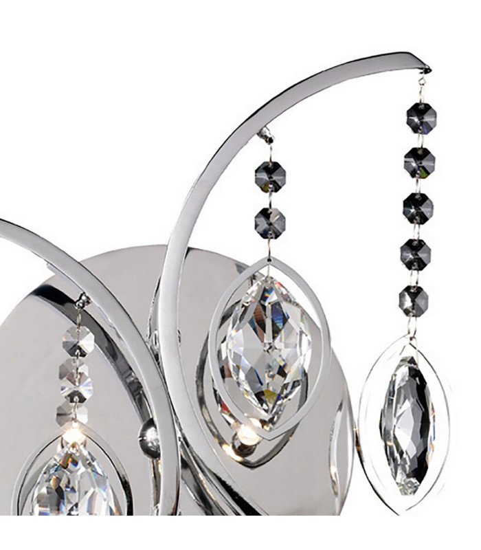 Mios Wall Lamp Switched 2 Light G4 Polished Chrome/Crystal NOT LED/CFL Compatible-4