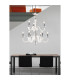 Nardini Pendant 2 Tier 9 Light E14 Polished Chrome/White Faux Leather/Crystal-3