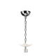 Nardini Pendant 2 Tier 9 Light E14 Polished Chrome/White Faux Leather/Crystal-4