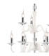 Nardini Pendant 2 Tier 9 Light E14 Polished Chrome/White Faux Leather/Crystal-5