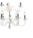Nardini Pendant 2 Tier 9 Light E14 Polished Chrome/White Faux Leather/Crystal-6
