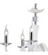 Nardini Pendant 5 Light E14 Polished Chrome/White Faux Leather/Crystal-4