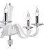 Nardini Pendant 5 Light E14 Polished Chrome/White Faux Leather/Crystal-5