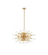 Noon Oval Pendant 12 Light E14 Antique Gold/Clear Glass-1