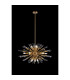 Noon Oval Pendant 12 Light E14 Antique Gold/Clear Glass-2