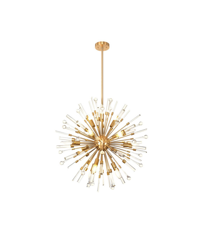 Noon Pendant 12 Light E14 Antique Gold/Clear Glass-1
