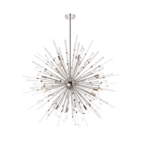 Noon Pendant 20 Light E14 Polished Nickel/Clear Glass Item Weight: 17.3kg-1