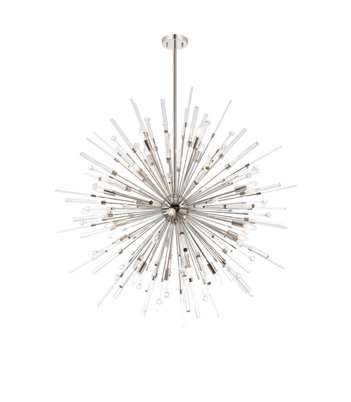 Noon Pendant 20 Light E14 Polished Nickel/Clear Glass Item Weight: 17.3kg-1