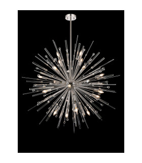 Noon Pendant 20 Light E14 Polished Nickel/Clear Glass Item Weight: 17.3kg-2