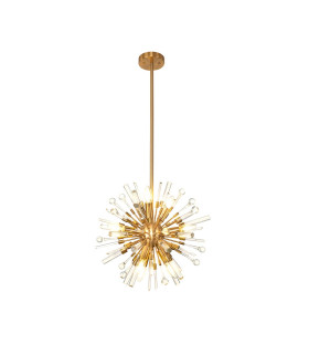 Noon Pendant 9 Light E14 Antique Gold/Clear Glass-1