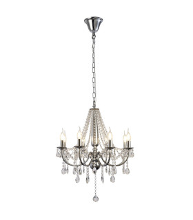 Olivia Pendant Without Shade 8 Light E14 Polished Chrome/Crystal-1