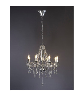 Olivia Pendant Without Shade 8 Light E14 Polished Chrome/Crystal-2