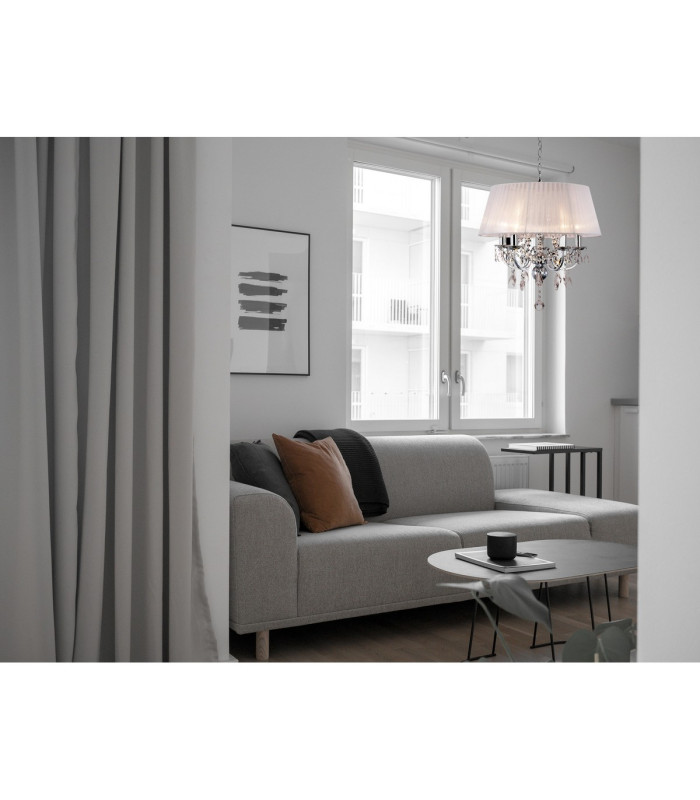 Olivia Pendant Without Shade 8 Light E14 Polished Chrome/Crystal-6