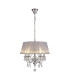 Olivia Pendant With Grey Shade 5 Light E14 Polished Chrome/Crystal-1