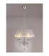 Olivia Pendant With Grey Shade 5 Light E14 Polished Chrome/Crystal-2
