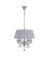 Olivia Pendant With Grey Shade 5 Light E14 Polished Chrome/Crystal-4