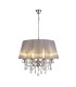 Olivia Pendant With Grey Shade 8 Light E14 Polished Chrome/Crystal-1