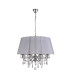 Olivia Pendant With Grey Shade 8 Light E14 Polished Chrome/Crystal-3