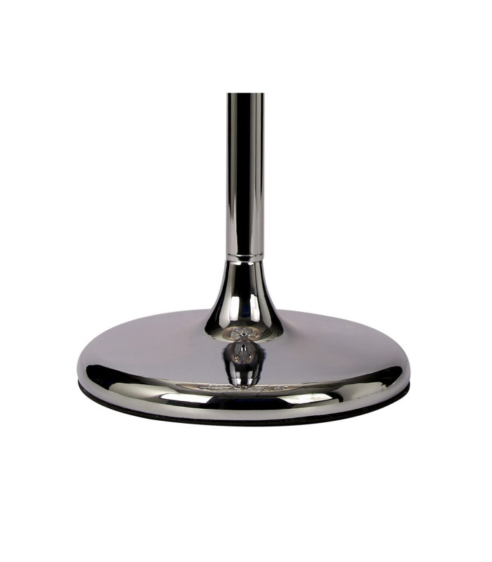 Olivia Table Lamp With Grey Shade 3 Light E14 Polished Chrome/Crystal-4