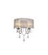 Olivia Wall Lamp Switched With Grey Shade 2 Light E14 Polished Chrome/Crystal-1