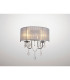 Olivia Wall Lamp Switched With Grey Shade 2 Light E14 Polished Chrome/Crystal-2