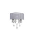 Olivia Wall Lamp Switched With Grey Shade 2 Light E14 Polished Chrome/Crystal-3