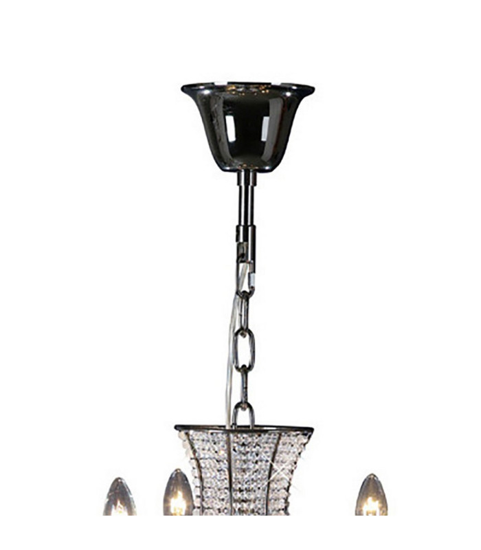 Orlando Pendant 12 Light E14 Black Chrome/Crystal (ITEM REQUIRES CONSTRUCTION)-6