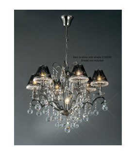 Pescara Pendant Round 7 Light E14 Black Chrome/Crystal-2